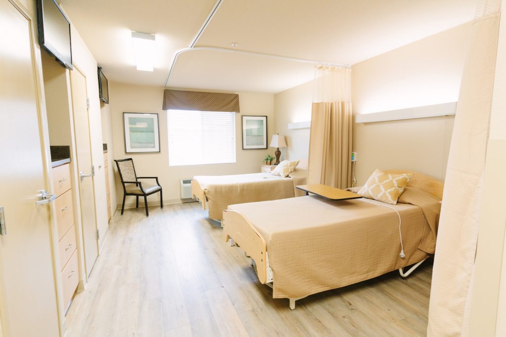 A room available for memory care patients at a skilled nursing facility